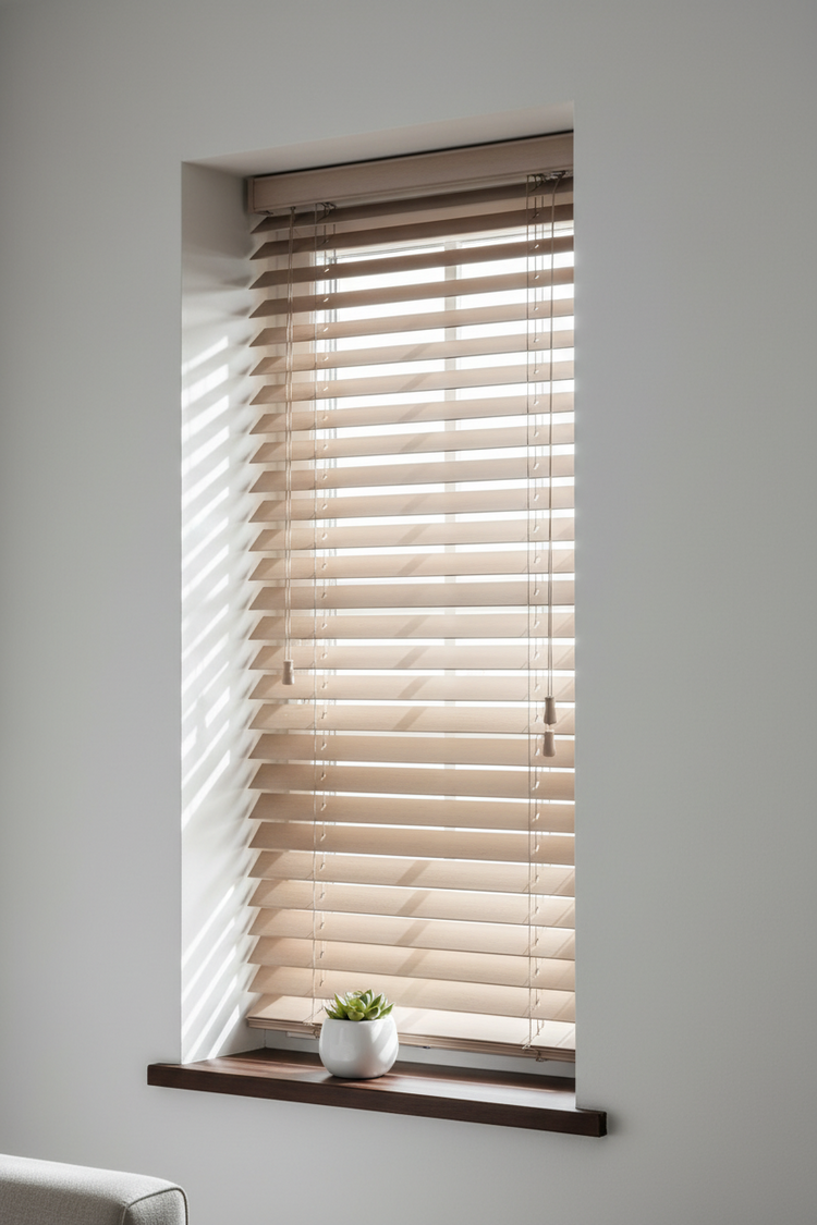 Ξύλινα Στόρια Shades-6292 – Luxury Series | Φυσικό Ξύλο 50mm